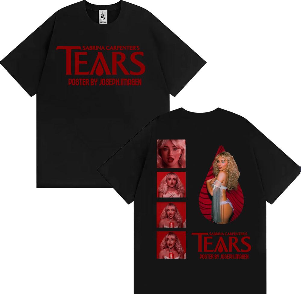 Singer Sabrina Carpenter Album Tour Graphic T Shirts Men Women Retro Fashion Aesthetic Tshirts High Quality pure Cotton Tshirt