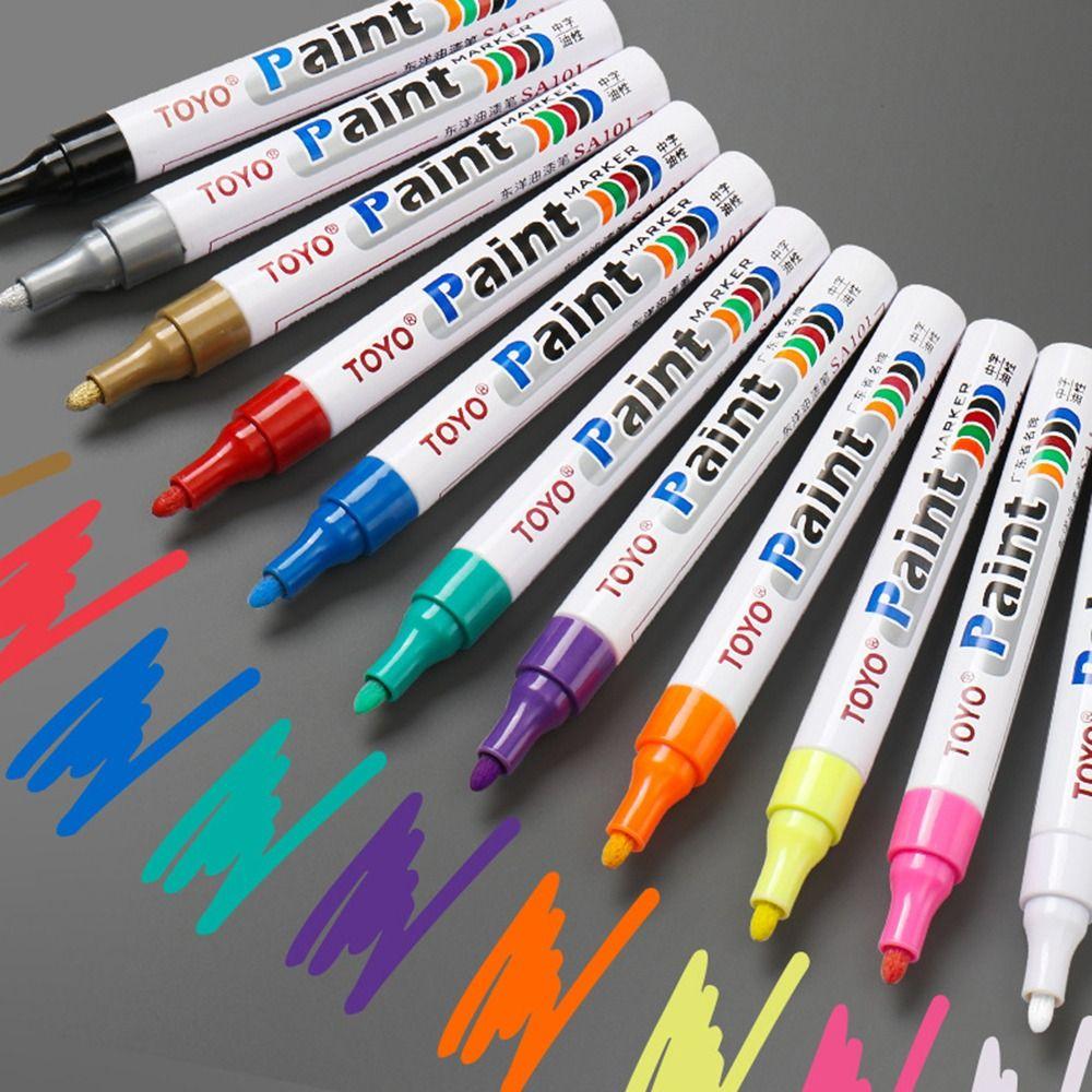 Plastic Cars Wheel Tire Oily Mark Pen No Fading Auto Rubber Tyre Paint Pen Car