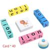 Children's Wooden Montessori Letters Block Cognitive Pairing Puzzle Learning Word Matching Puzzle Education Toys Battle Game