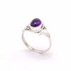 Кольцо из стерлингового серебра 925 пробы с аметистом, женское кольцо ручной работы в стиле бохо с овальным драгоценным камнем