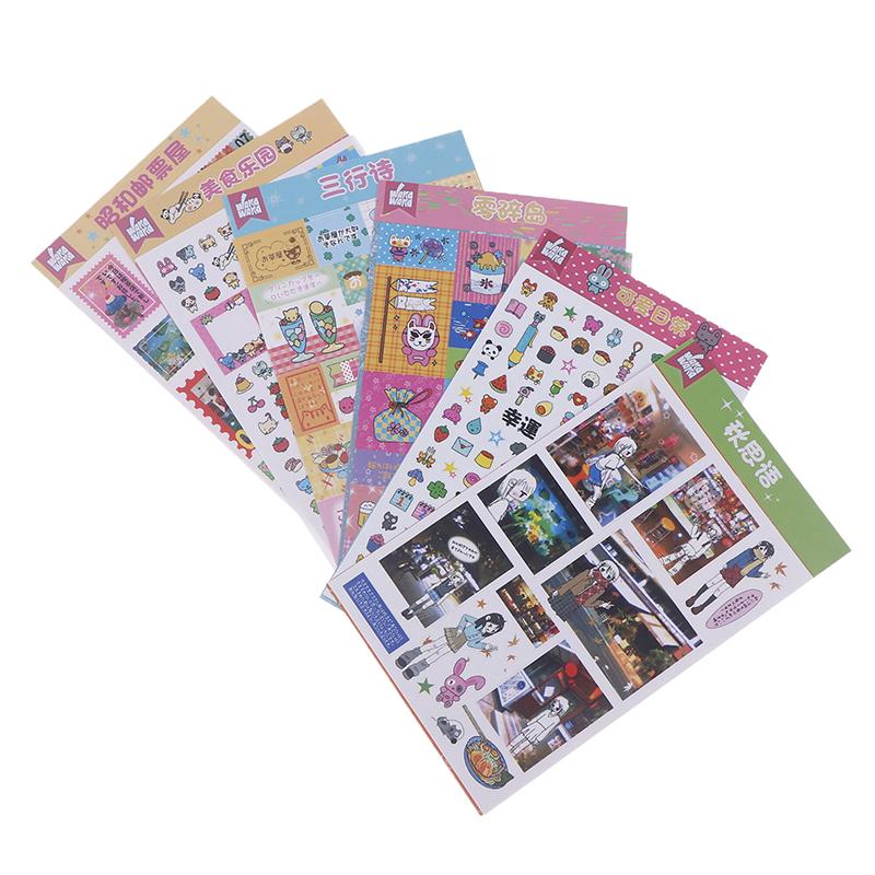 1 лист милых мультяшных наклеек-этикеток канцелярские наклейки для скрапбукинга DIY фотокарточки элементы декора телефон наклейка наклейка