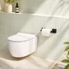 Matte Black Toilet Paper Holder Wall Mount for Bathroom