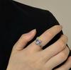 Кольцо-меч "Семь звезд" из стерлингового серебра S925 с киноварью - Регулируемое, в даосском стиле
