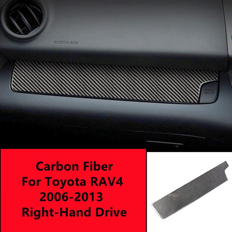Углеродное волокно Автомобильный центр Панель управления Руль Декоративная крышка Наклейка Наклейка для Toyota RAV4 Внутренняя часть автомобиля