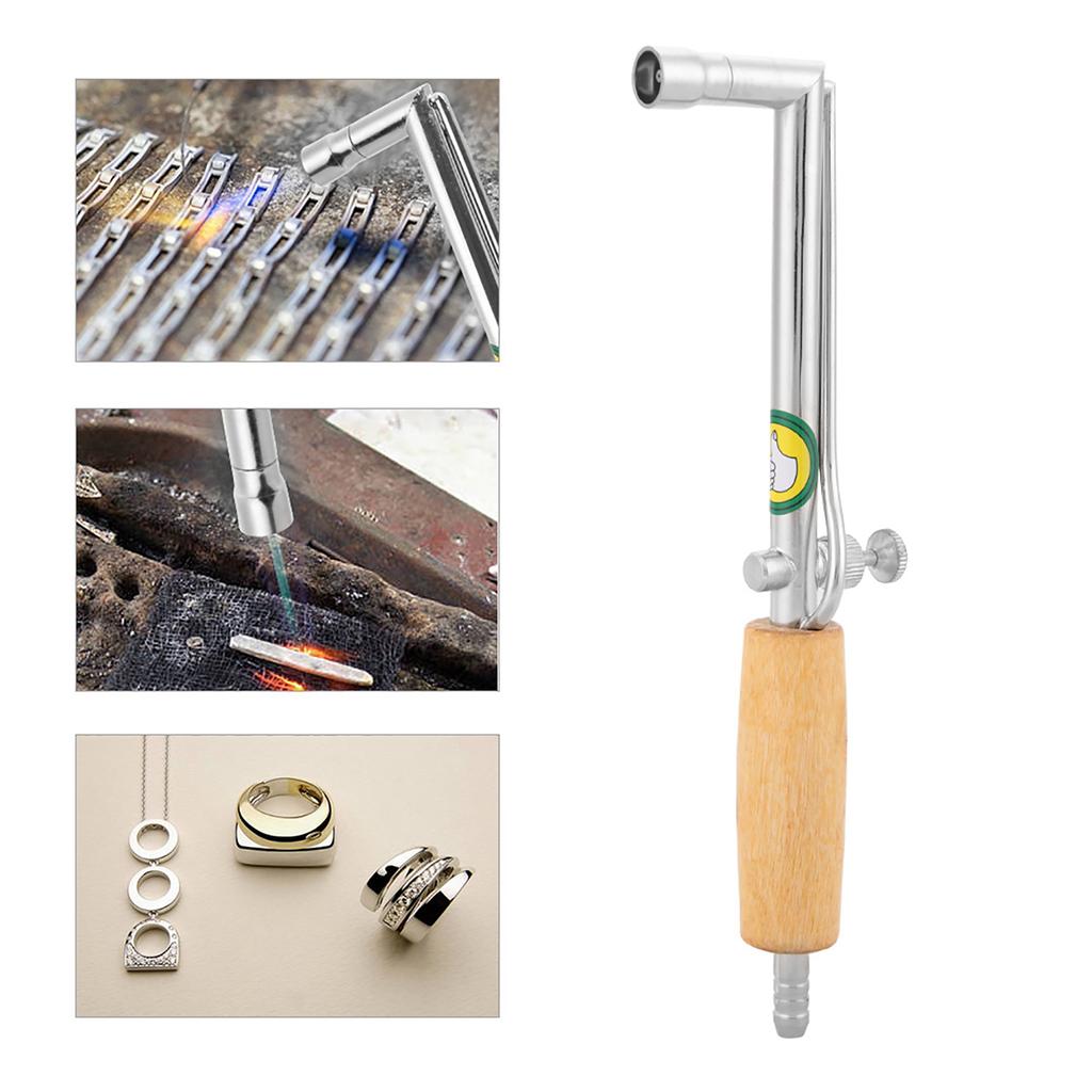 Регулируемая газовая горелка с деревянной ручкой, сварочная горелка для изготовления ювелирных изделий, паяльный инструмент (S)