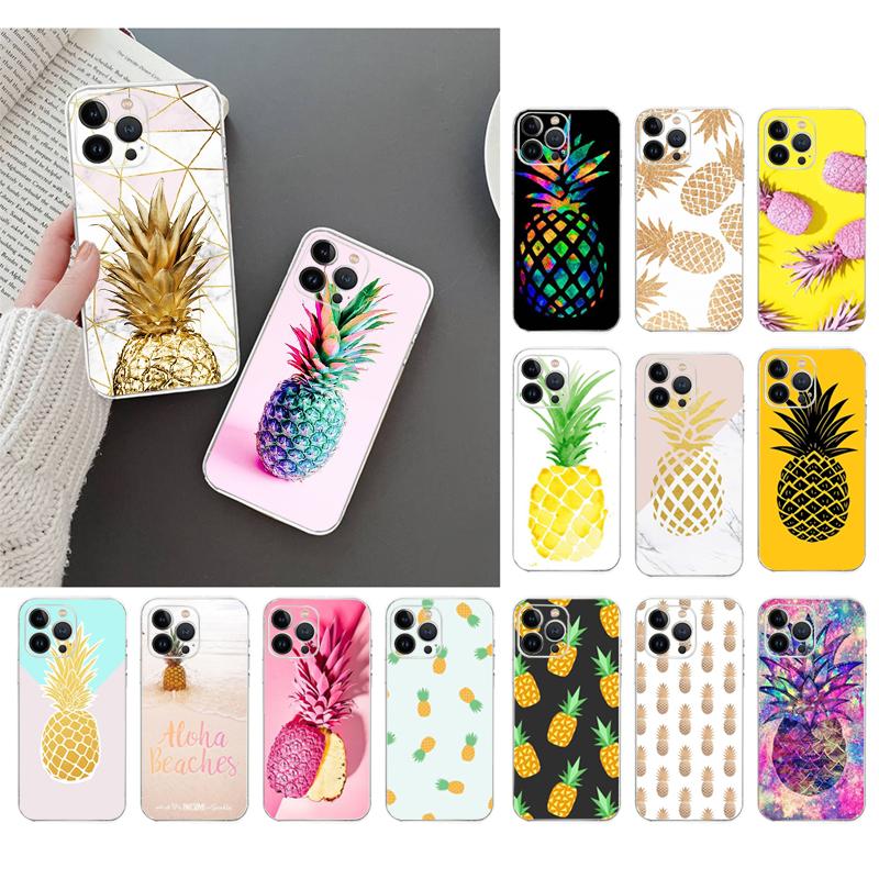 Phone Case For iphone 17 Pro Max Air 16 15 14 13 Pro Max 15 16 Pro 15Plus Summer Pineapple Fruit