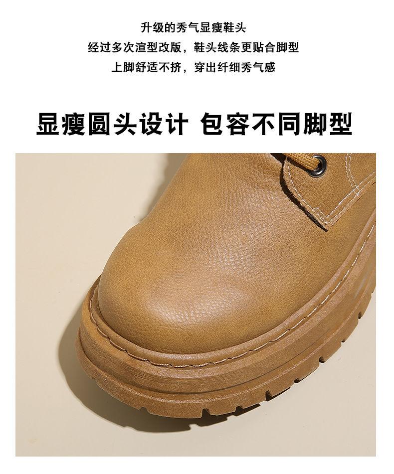 Women's Fashion Boots Retro Leather Ankle Boots Women Luxury Soft Sole Short Boots New Platform Non-slip Round Toe