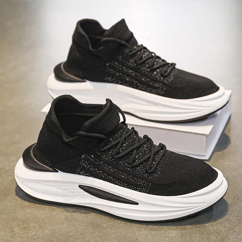 2025 Новые осенние дышащие сетчатые кроссовки Fly Woven Autumn для бега, повседневные кроссовки с мягкой подошвой для мужчин, мужская обувь