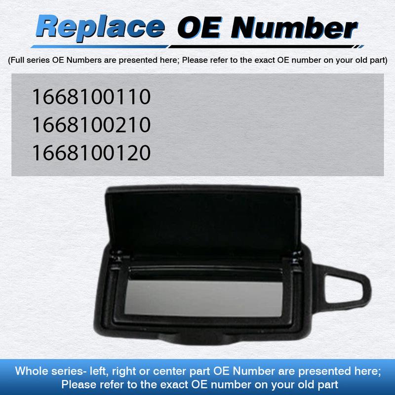 Car Sun Shade Visor Makeup Cosmetic Mirror Cover for Mercedes-Benz W166 W292 GL ML GLE GLS Class LHD 1668100110 1668100210
