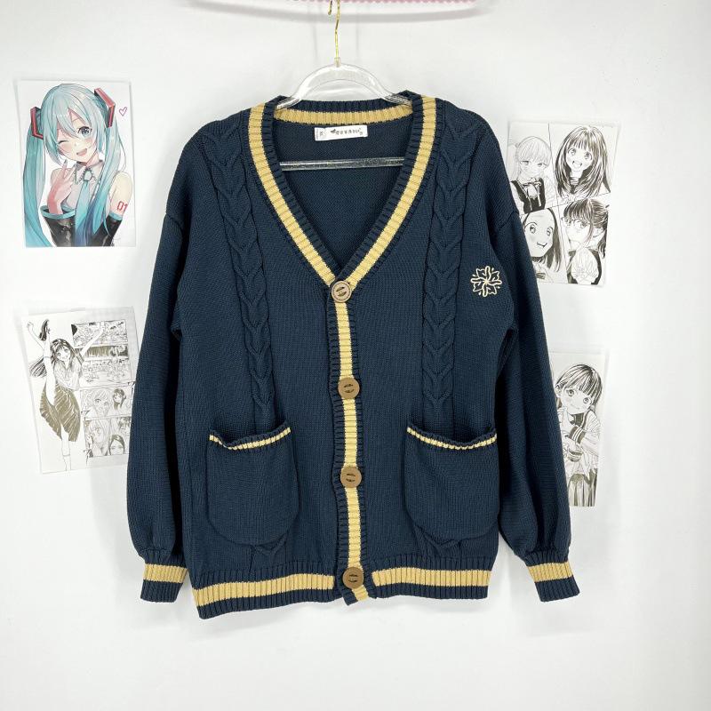 Кардиган с длинным рукавом в стиле колледжа Суй Инь – Осенне-зимний свитер для школьной формы JK