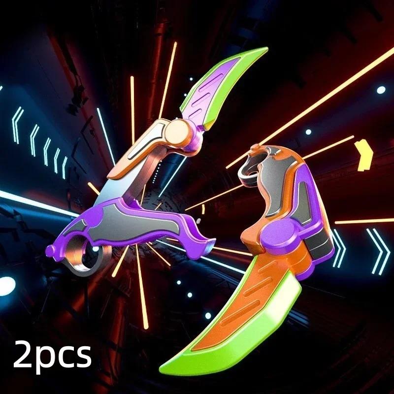 1/2 шт. Игрушки для снятия стресса 3D-печать Гравитационный нож-бабочка Сенсорная игрушка-фиджет Складной карманный нож Дизайн морковки Подарок