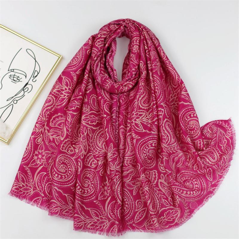 6 Colors Luxury Cotton Viscose Scarf Khaki Paisley Floral Fringe Shawls And Wraps Echarpe Pashmina Bufandas Hijab 180*90Cm