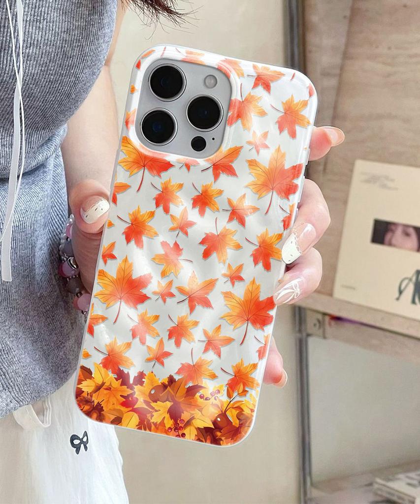 Чехол для телефона с осенними кленовыми листьями Для IPhone 17 Air 16 15 14 13 12 11 Pro Max Чехол-обложка Для IPhone 16 15 14 Plus Чехол Funda Coque