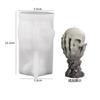 Halloween Skull Candle Silicone Mold Set Handheld Resin Casting DIY Plaster Handmade Artwork Making Tool 1 Piece