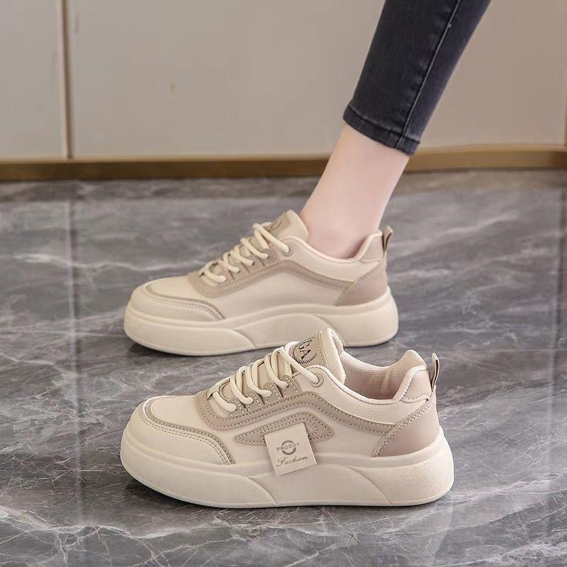 2025 Spring Women's Shoes New Breathable Little White Shoes Children's Versatile Ins Korean Version of Platform Sports Shoes Casual Board Shoes