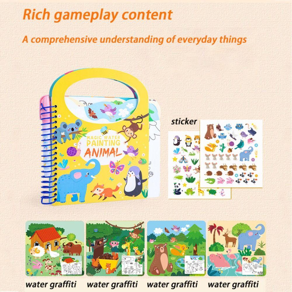 Graffiti Water Drawing Montessori Toys Clear Water Color Magic Water Drawing Book Children Toys