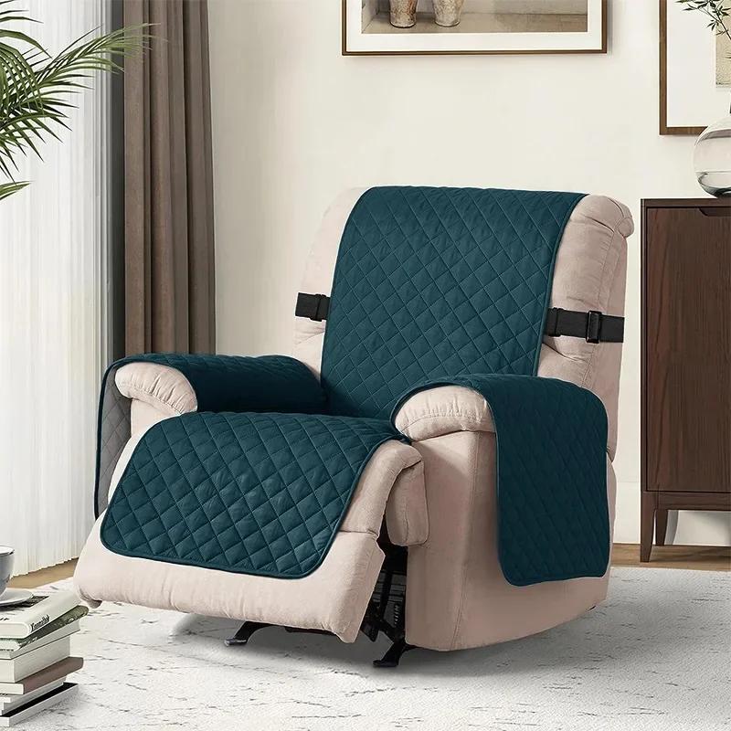 1 Seater Non-slip Recliner Sofa Cover Pet Dog Kid Armchair Mat Washable Quilted Recliner Chair Slipcovers Furniture Protector