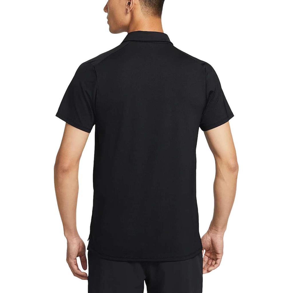 Nike Court Advantage Dri-Fit Реглан Рукав Лого Быстросохнущий Дышащий Теннисное Поло Приталенный Крой Футболка с Коротким Рукавом Мужской Топ Черный Белый FZ6908010