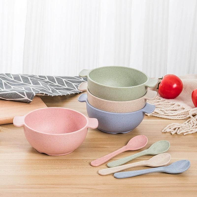 8 шт./наборов детских мисок из натуральной пшеничной соломы для кормления малышей