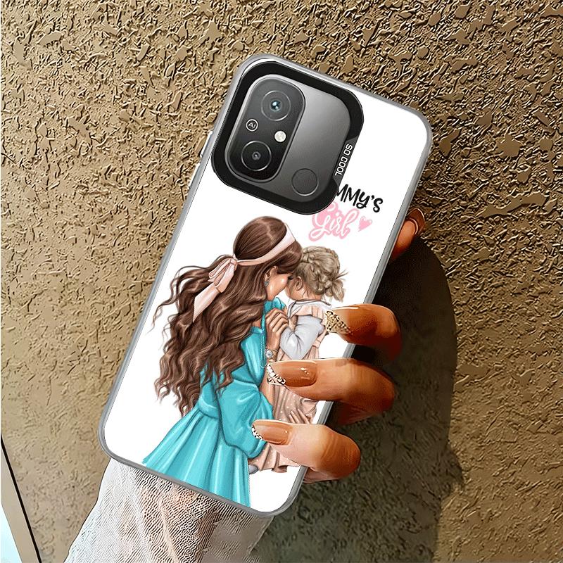 Mom Baby Girls Theme Soft Phone Case for Xiaomi Redmi 15C 15 14C 13C 12C Poco X5 X6 X7 Pro X3 F8 F7 Ultra M8 13 12 Cover Back Sh