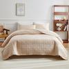 3pcs Set, Quilted Bedspread, Solid Color Ultrasonic Quilted Bedsheet, Lightweight Quilted King Queen Size Bed Cover