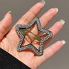 Geometric Star Side Clip Y2k Hollow Hair Clip Personality Rhinestone Star BB Clip\  Photograph