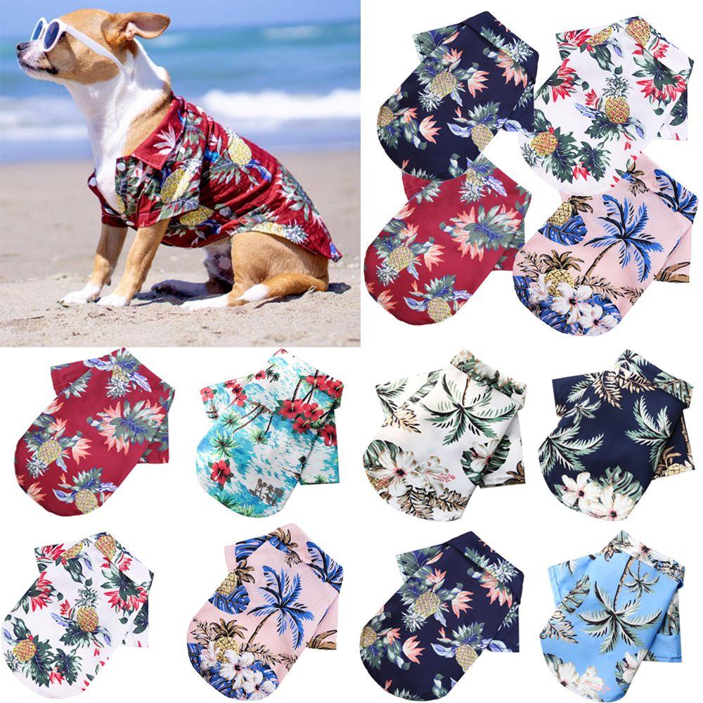 Pet Clothes Beach Coconut Tree Print Pet Dog Clothes Pet Dog Shirts Dog T-Shirts Pet Shirts