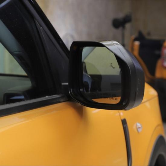 Black Rearview Side Mirror Eyebrow Frame Trim Cover For Ford Bronco Sport +