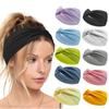 Fashion Fabric Twist Headband Yoga Workout Running Sport Elastic Hair Bands for Women's Turban Hair Wrap for Girls