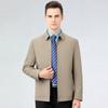 Jacket Men's Business Casual Jacket Spring and Autumn New Lapel Civil Servant Professional Jacket Dad's Top