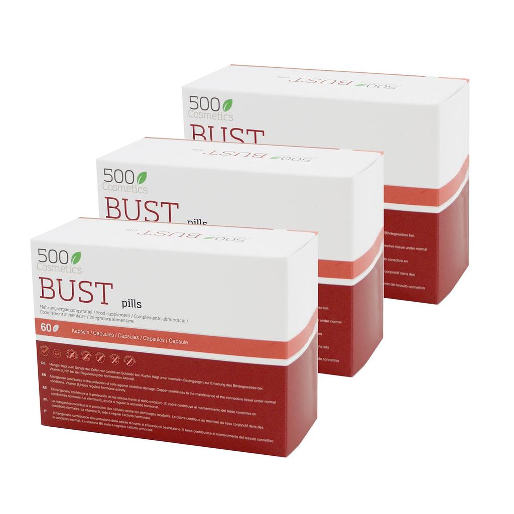 500Cosmetics BUST PILLS, капсулы для укрепления и увеличения груди.