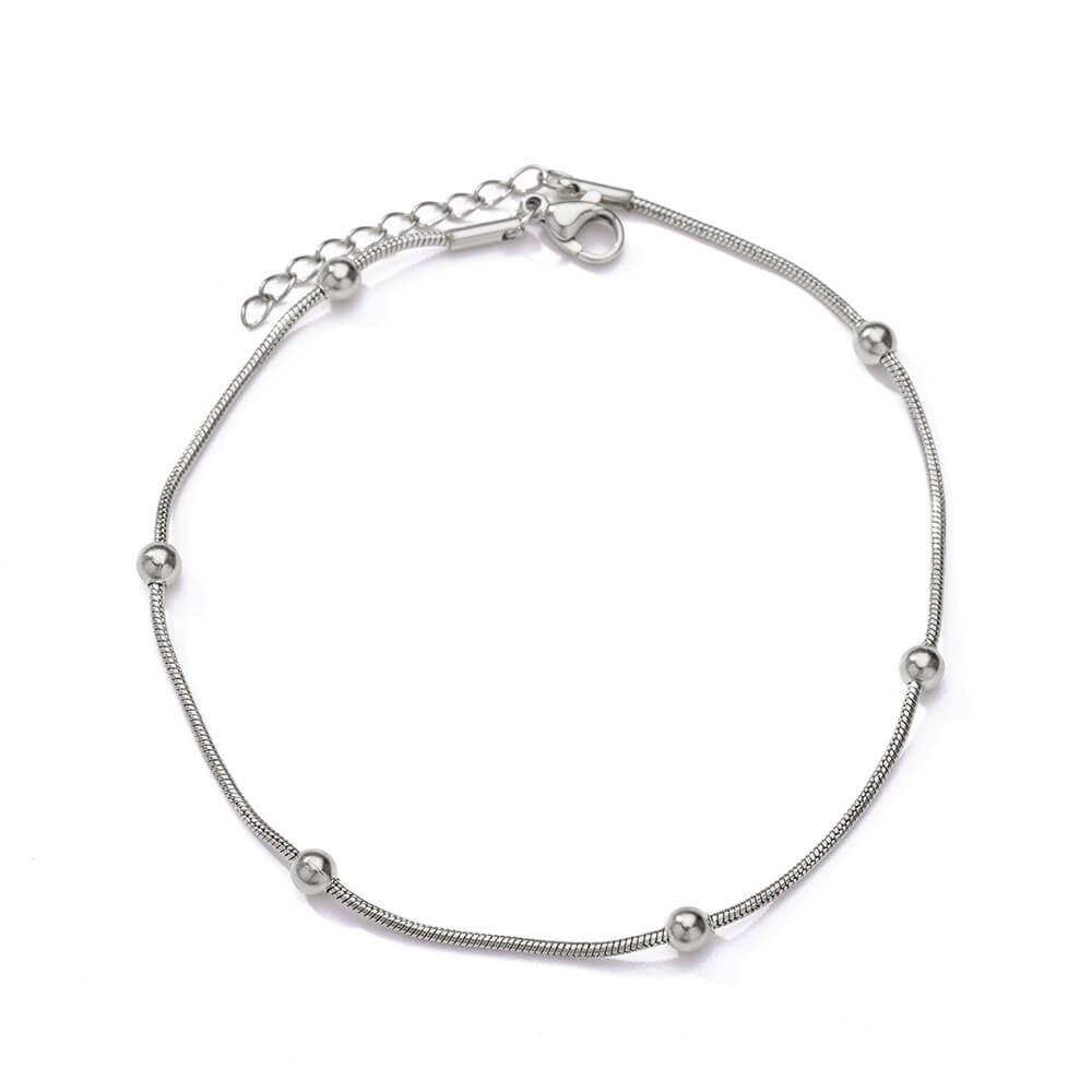 Бусины Браслеты на ногу для женщин Золотой цвет Цепочка из нержавеющей стали Браслет на щиколотку Модные летние пляжные ювелирные аксессуары Подарки