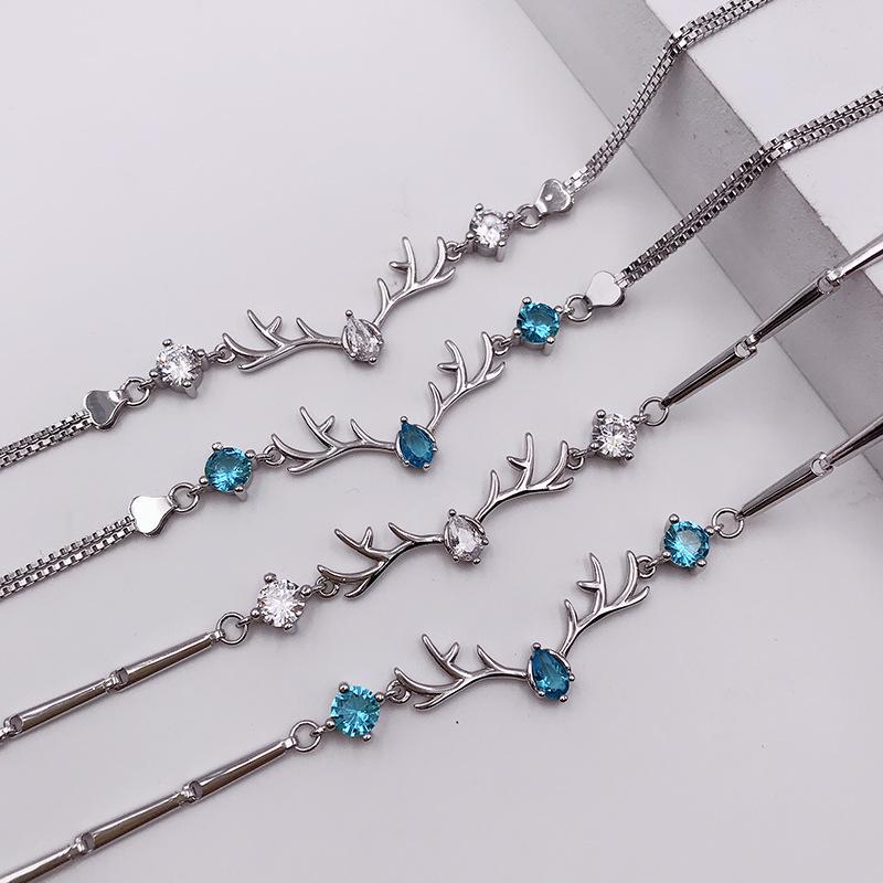 Браслет из рогов оленя для женщин, японский и корейский, простой и модный, темпераментный, персонализированный кулон, цепочка на ключицу