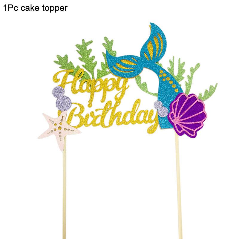 Набор одноразовой посуды «Русалочка» Бумажные тарелки для чашек на тему «Русалочка» Для детей и девочек Украшения для вечеринок на день рождения Под водой