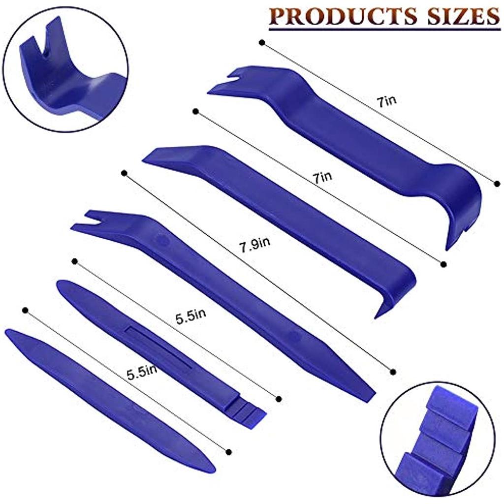 Набор из 5 клиньев для отделки салона автомобиля, инструмент для разборки, инструмент для внутренней обшивки двери, инструмент для ремонта внутренней обшивки автомобиля, средство для снятия клинового зажима.