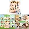 Board Busy Montessori Kids Activity Wooden Toy With Switches Led Sensory Light