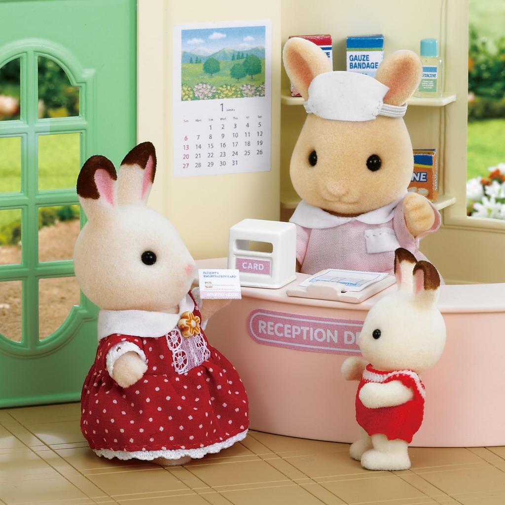 Sylvanian Families Shop ST Mark Certified Toy Dollhouse for Ages 3 and Sylvanian Epoch "Forest Doctor" H-12 Up, Families,