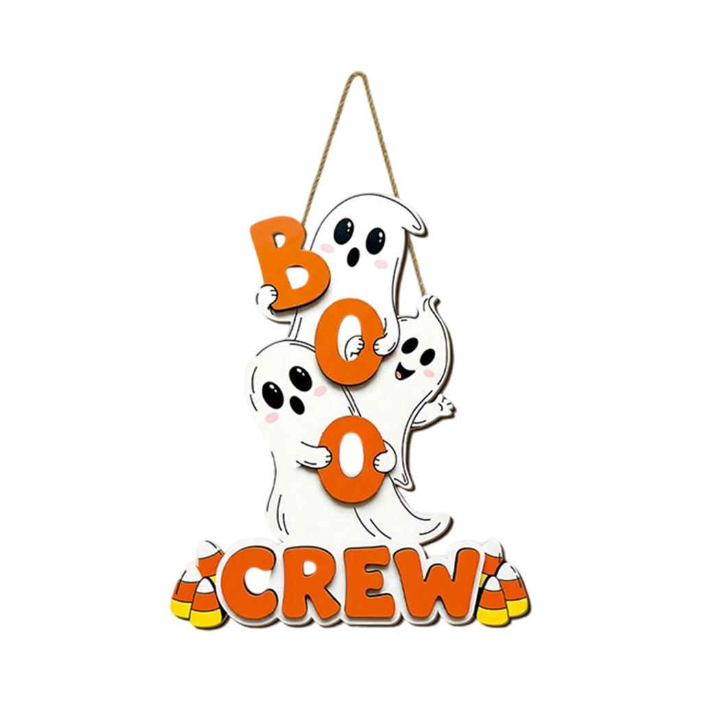 Halloween Ghost Wooden Sign For Spooky Home Decor Crafted From Durable Poplar Wood