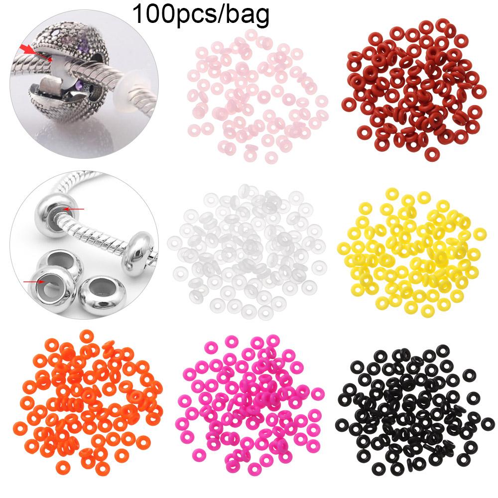 End Tackle Accessory Bracelet Bead Fixed Flat Round Matt Rubber Stopper Tippet Rig Ring O Ring