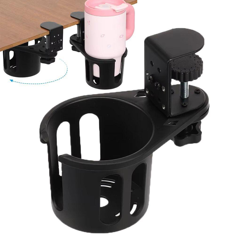 360 Degree Rotating Desk Mug Bracket Non Slip Clip On Cup Holder Table Cup Holder Home Office