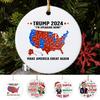 Рождественские украшения Трампа 2024 Тематическая подвеска, посвященная президентским выборам в США, акриловое рождественское украшение для подвешивания