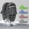 Fashion Comwarm Hollow Shark Slides For Women Men Cute Cartoon Home Slippers Bath Slippers Outdoor Lovers Beach Thick Bottom Flip Flops