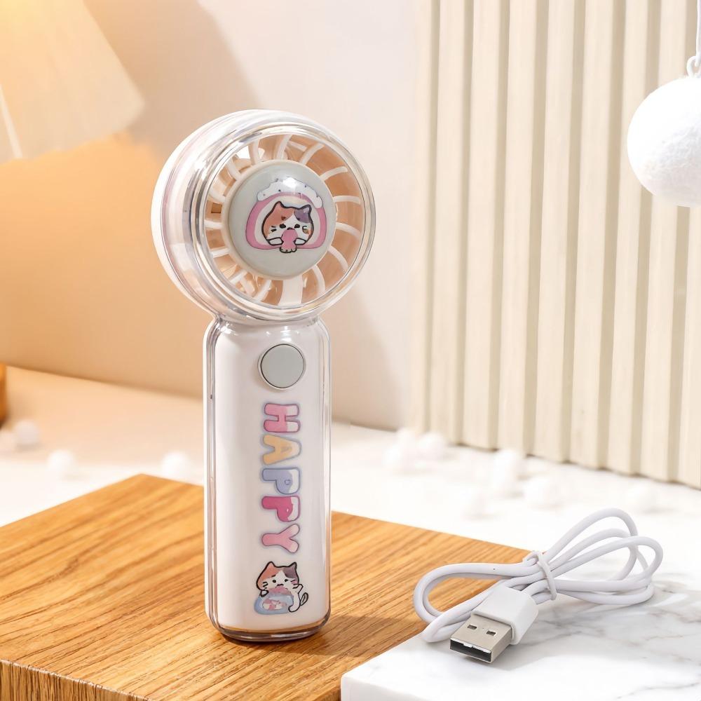 3 Wind Speeds USB Rechargeable Fan Rechargeable Cooling Fan Mini Handheld Fan Outdoor Activities