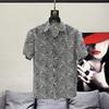 Loose Temperament Printing Shirts Turn-down Collar Handsome Short Sleeve Button Fashion Casual Streetwear Men's Clothing 2023