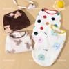 Winter Dog Vest Small To Large Breeds Thick Fleece Lined Pet Warm Coat Cute Bear Print Thermal