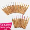 Карбонизированная бамбуковая ручка Крючок для вязания для вязания своими руками и свитеров - Круглая головка