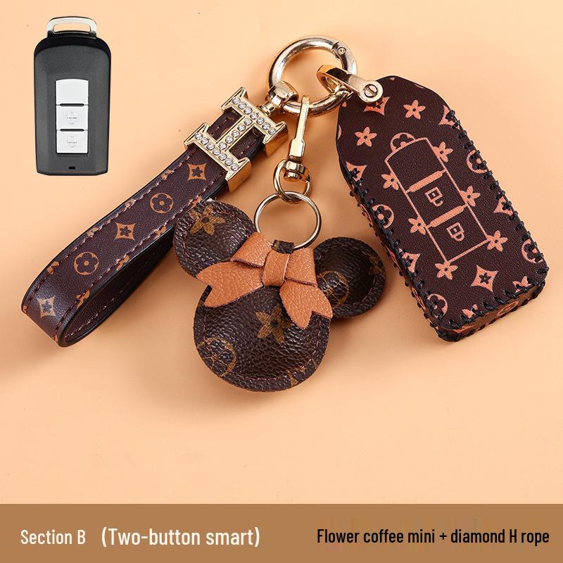 Высококлассный чехол для ключей для Mitsubishi Outlander, ASX, Eclipse Cross и Pajero Sport.