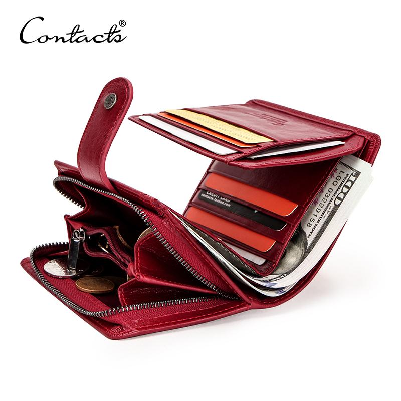 CONTACT'S женский компактный бумажник из натуральной кожи