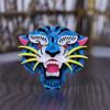 Blucome Acrylic Cute Tiger Brooches Safety Pins for Women Kids Vivid Animal Brooch Acetate Fiber Christmas Gifts Costume Jewelry