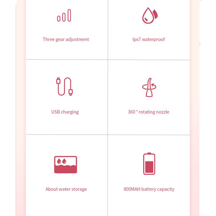 Ирригатор для полости рта, ирригатор, портативная стоматологическая струя воды, 300 мл, резервуар для воды, очиститель зубов, USB перезаряжаемый, водонепроницаемый, белый